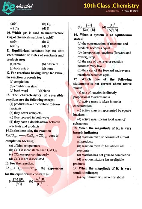 Chapter 1 Chemistry 10th Class Notes - Matric Part 2 Notes