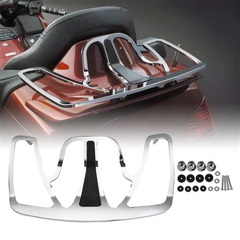 Motorcycle Chrome Trunk Luggage Rack Aluminum For Honda Goldwing GL1800 GL 1800 2001 2017 ...