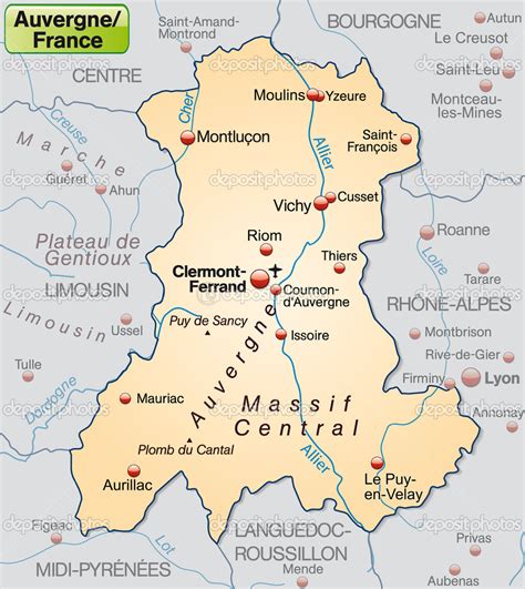 Karte Auvergne | creactie