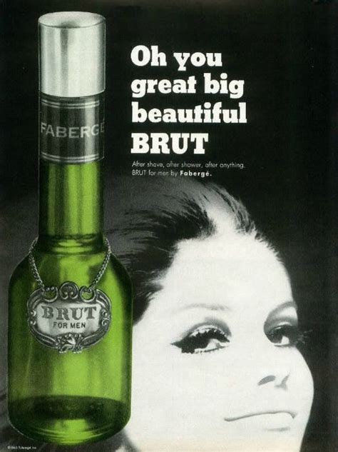 An original 1966 advertisement Faberge Brut, men's after shave cologne. A photo print of a ...