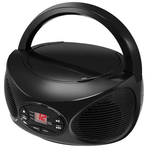 GPX Bluetooth Wireless CD, FM Radio Boombox, Black, BCB119B - Walmart.com