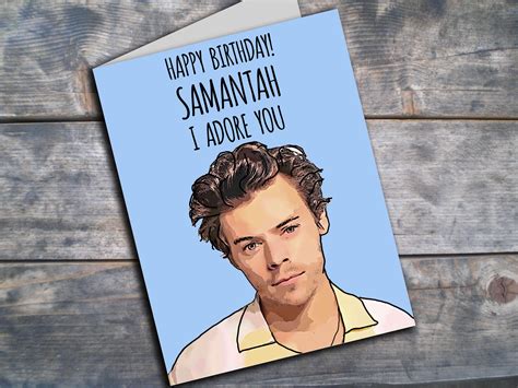 Personalised Harry Styles Birthday Card Harry Styles Cards | Etsy