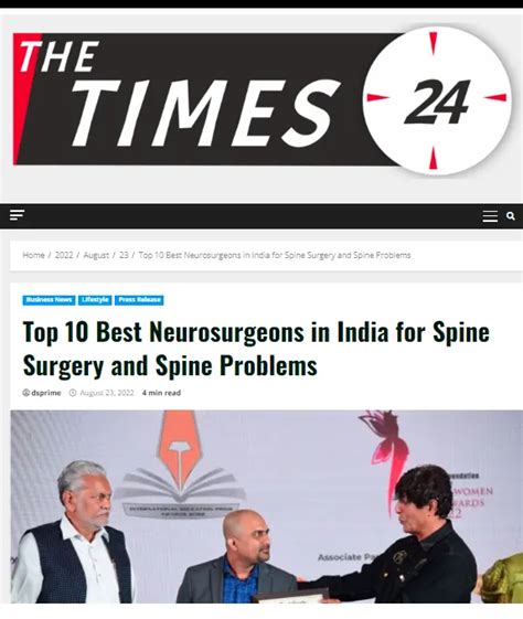 Top 10 Best Neurosurgeons in India for Spine Surgery and Spine Problems ...