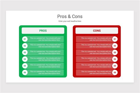 Pros And Cons Google Slides Template