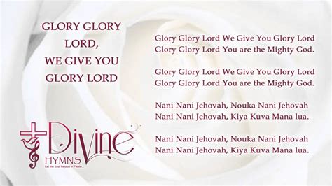 Glory Glory Lord, We Give You Glory Lord - Divine Hymns - Lyrics Video - YouTube