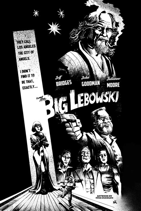 The Big Lebowski Film Noir Movie Poster : r/lebowski