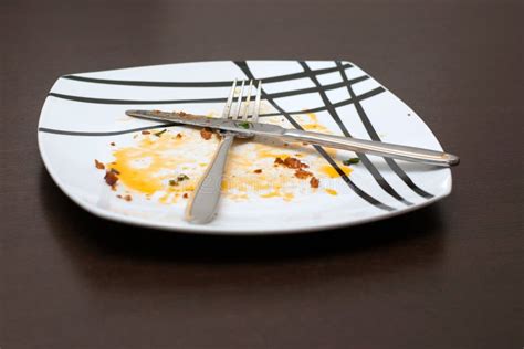 Dirty plate stock photo. Image of over, plate, indoors - 8240602