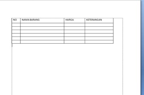 Cara Membuat Kolom Tabel Pada Microsoft Word 2007 - Sinau Komputer