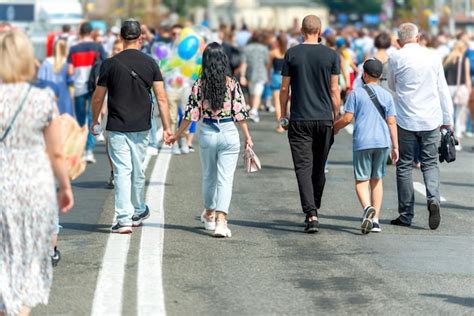 Premium Photo | Crowd of people on city street