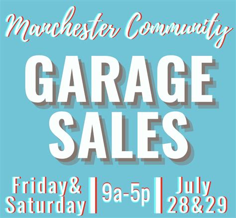 Community garage sales this weekend | The Manchester Mirror