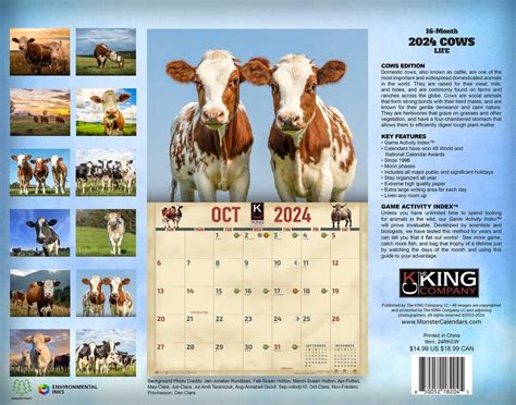 2024 Cow Calendar Chick Fil A - Jean Robbie