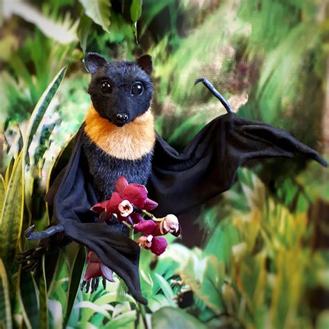 Bat toy . Bat realistic stuffed animals. OOAK toys.made to | Etsy