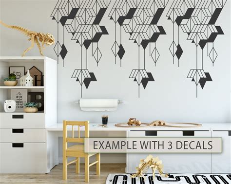 Geometric Art Wall Stickers Abstract Wall Decal Wall | Etsy