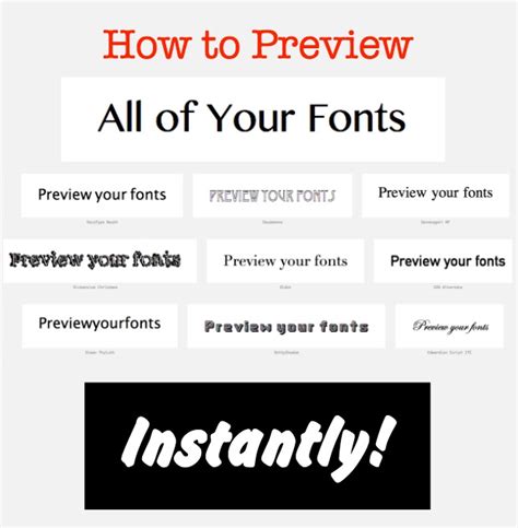 How to Preview All of Your Fonts Instantly!