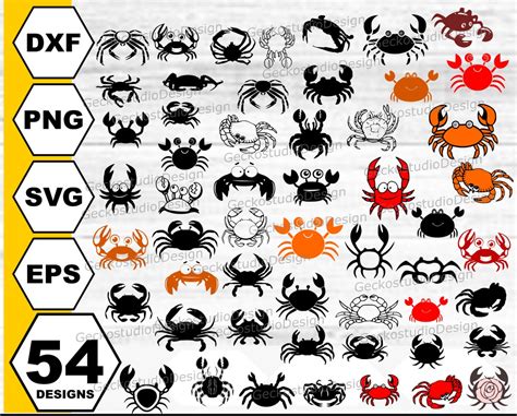 Crab Svg . Crab Silhouette . Crab Clipart . Crab Vector . Crab - Etsy