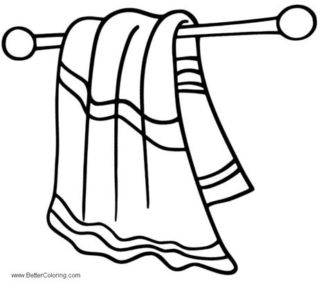 Beach Towel Clipart - Free Printable Coloring Pages