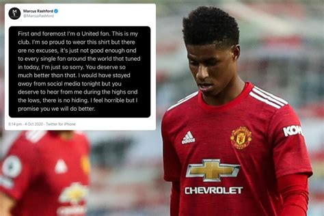 Marcus Rashford ‘so sorry’ to Man Utd fans as he promises to do better ...