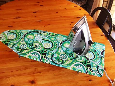 TABLE TOP Ironing Board Cover retro green and black swirls