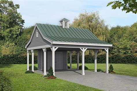 Double Carport with Storage Room - 68733VR | Architectural Designs ...