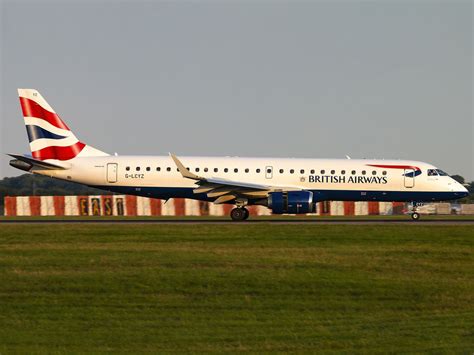 BA CityFlyer Embraer ERJ 190SR G LCYZ Landing on runway 22 at London St… | London city airport ...