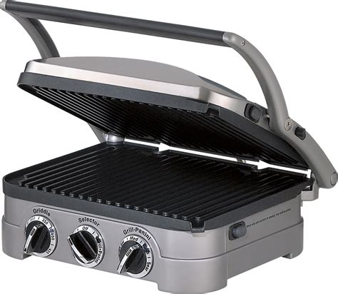 Best Buy: Cuisinart Griddler Stainless Steel 4-in-1 Grill/Griddle and Panini Press Brushed ...