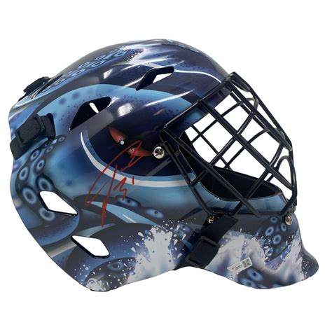 Philipp Grubauer Signed Kraken Full-Size Goalie Mask (Fanatics ...