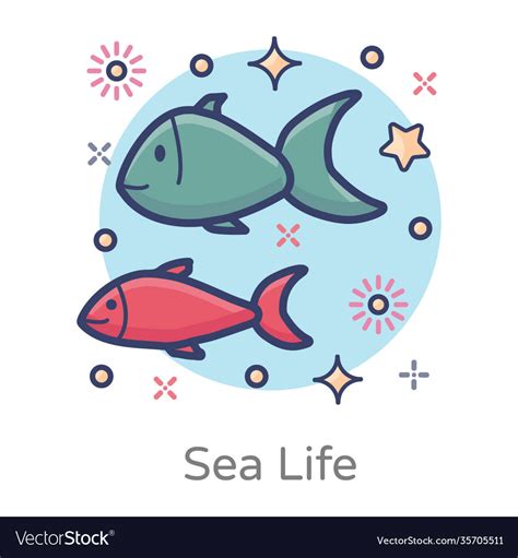 Sea life Royalty Free Vector Image - VectorStock