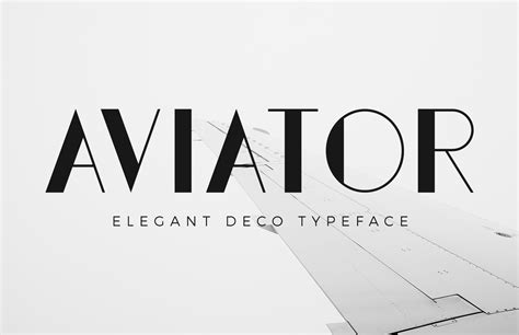 Aviator - Elegant Art Deco Font — Medialoot