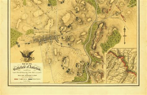 Antique Map Battle of Antietam 1862 Civil War - Etsy