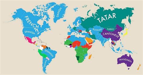 Mapped: Second Primary Languages Around the World