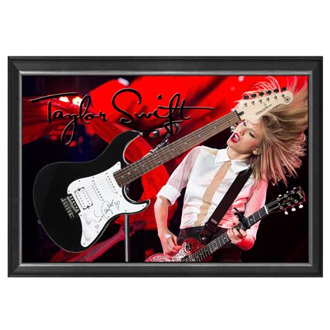 Music – Taylor Swift Hand Signed & Framed Full size Stratocaster Guitar ...