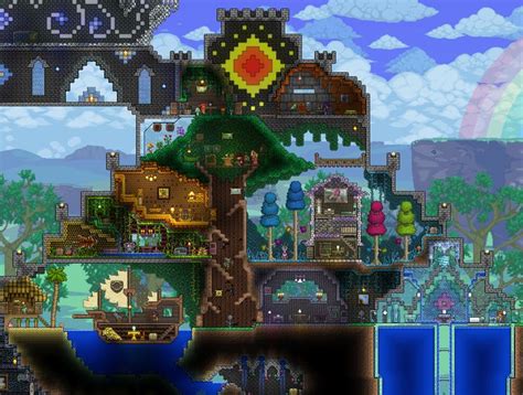 Building a large Theme & Biome Castle | Terraria house ideas, Terraria ...