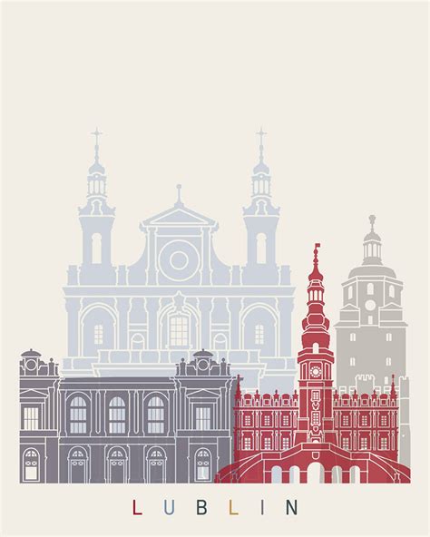 Lublin Skyline Poster Fine Art Print Landmarks Skyline - Etsy