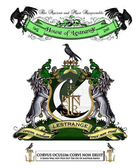 Lestrange Family's Coat Of Arms (Full Design) by Slytherin-Serpent on DeviantArt