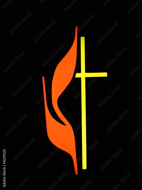 Methodist symbol lit up sign Stock Illustration | Adobe Stock