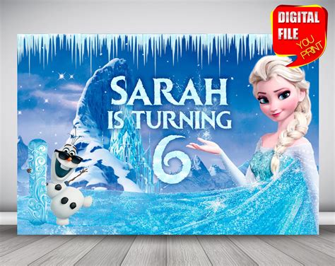 Frozen Backdrop Banner Frozen Birthday Party Frozen Party - Etsy Canada