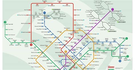 Singapore's Land Transport: New MRT map... updated with Downtown Line