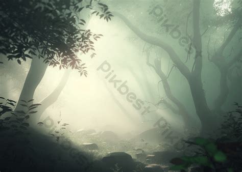 Fog Forest Mysterious Background Backgrounds | PSD Free Download - Pikbest