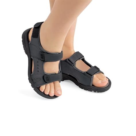 Collections Etc. - Adjustable Womens 3 Strap Sports Sandals - Adjustable Straps - Durable Soles ...