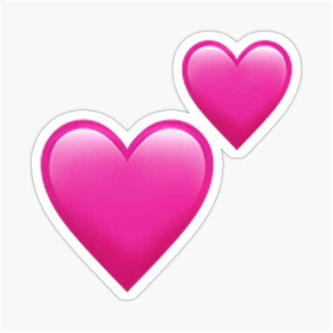 "Double Heart Emoji" Sticker for Sale by ModernDemand | Redbubble