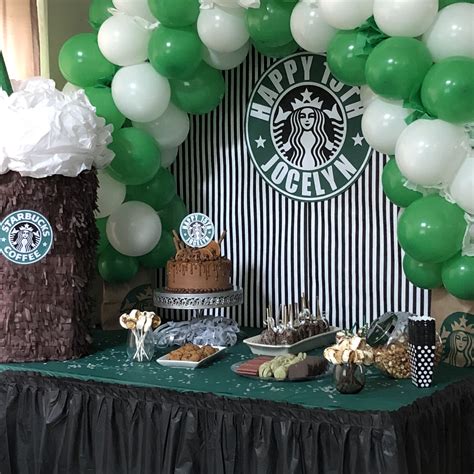 Starbucks Dessert Table | Starbucks birthday party, Kids themed birthday parties, Starbucks birthday