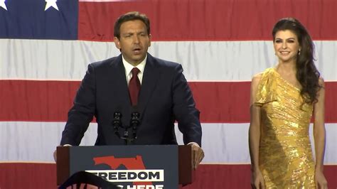 Florida Gov. Ron DeSantis delivers remarks after projected reelection ...