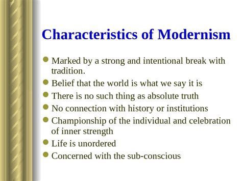 English Literature Modernism (1901 -1945) Which