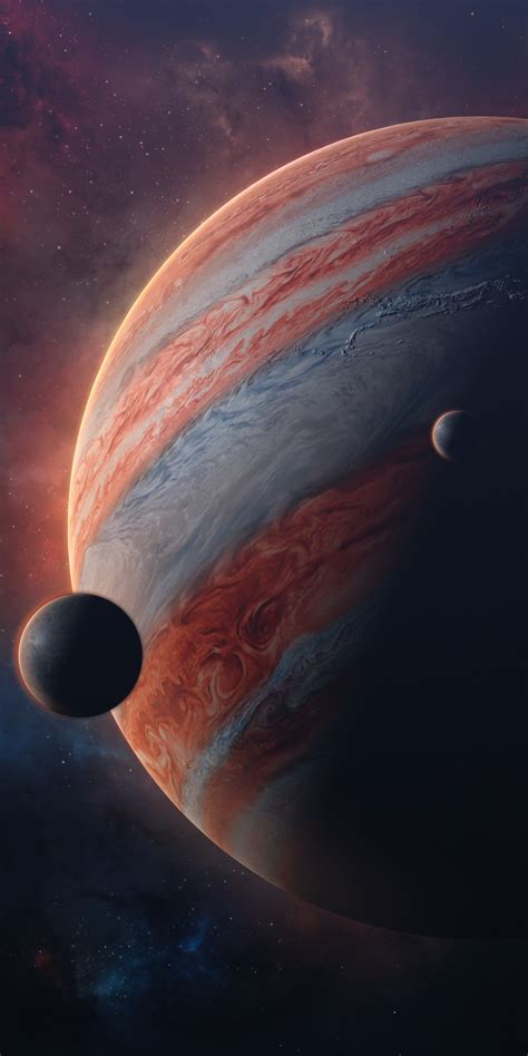 Jupiter Wallpaper 4K, Moons of , Solar system, Planet