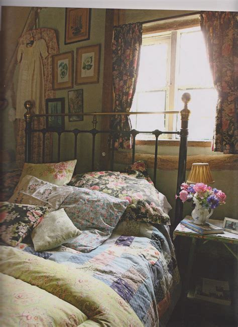 floral textiles | English Home August 2012 Vintage Bedroom Styles, Vintage Bedroom Decor ...