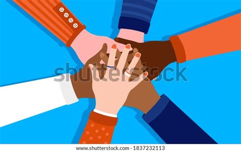 Workplace Diversity Team Diverse People Putting Stock Vector (Royalty Free) 1837232113 ...