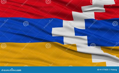 Closeup Nagorno Karabakh Flag Stock Illustration - Illustration of ...