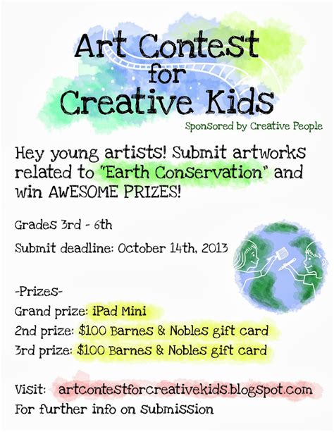 Art Contest for Creative Kids: Art Contest Poster