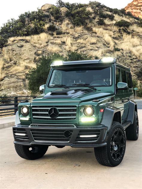 Just picked up a custom widebody Mercedes G550 finished in Agate Green ...