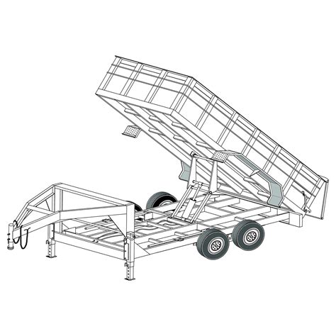 14HDGN - 6'4" x 14' - 14K Gooseneck Dump Trailer DIY Master Plan - 27 How-to Steps w/ Blueprint ...